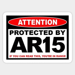 Protected by AR15 Sticker